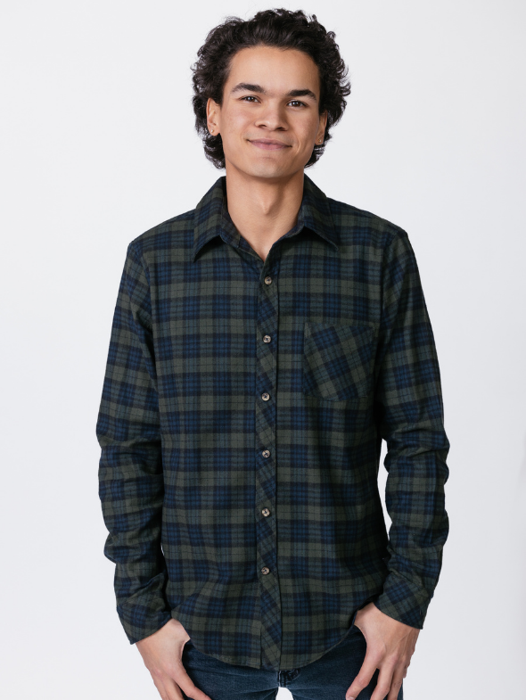 Forest & Navy Flannel